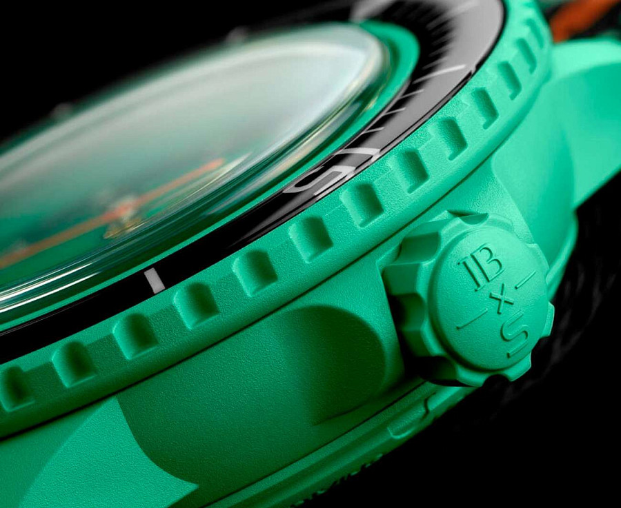 Часы Swatch x Blancpain Indian ocean SO35I100C — биокерамика, Швейцария