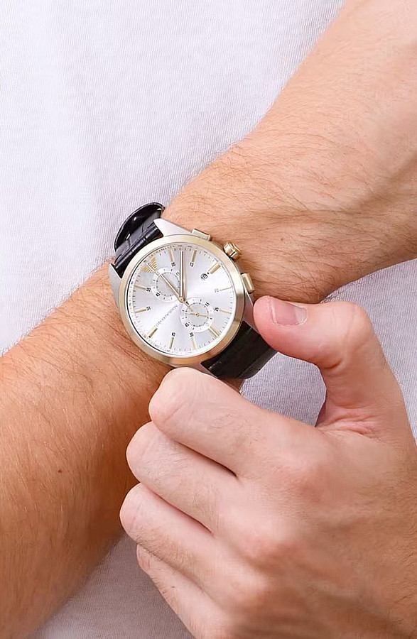 Часы Emporio Armani Claudio AR11498 — черный, металл сталь