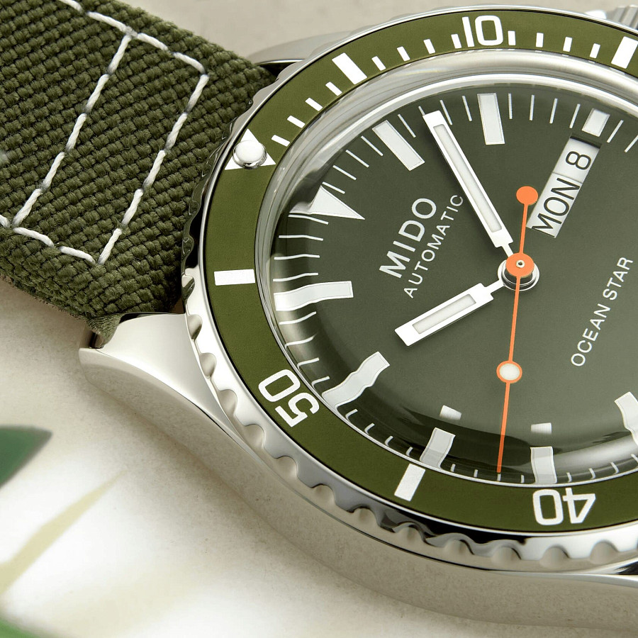 Часы Mido Ocean Star Tribute M026.830.18.091.00 — зеленый, сталь металл