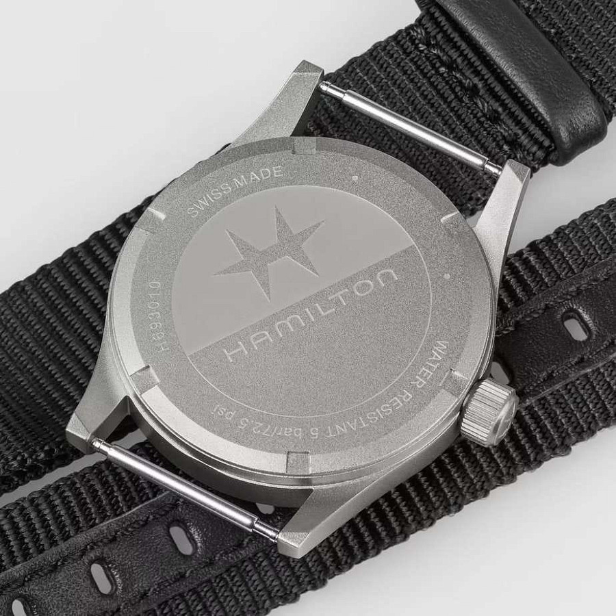 Часы Hamilton Khaki Field Quartz 33mm H69301430 — мужские, тканевый