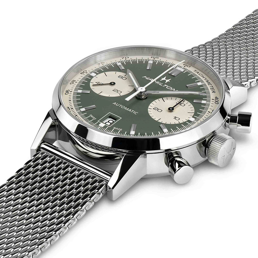 Часы Hamilton American Classic Intra-Matic Auto Chrono H38416160 — нержавеющая сталь, мужские