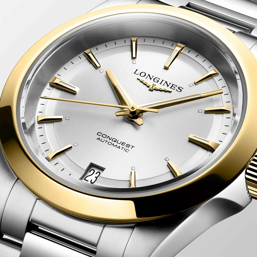 Часы Longines Conquest 34 mm L3.430.5.70.6 — механические, металл сталь