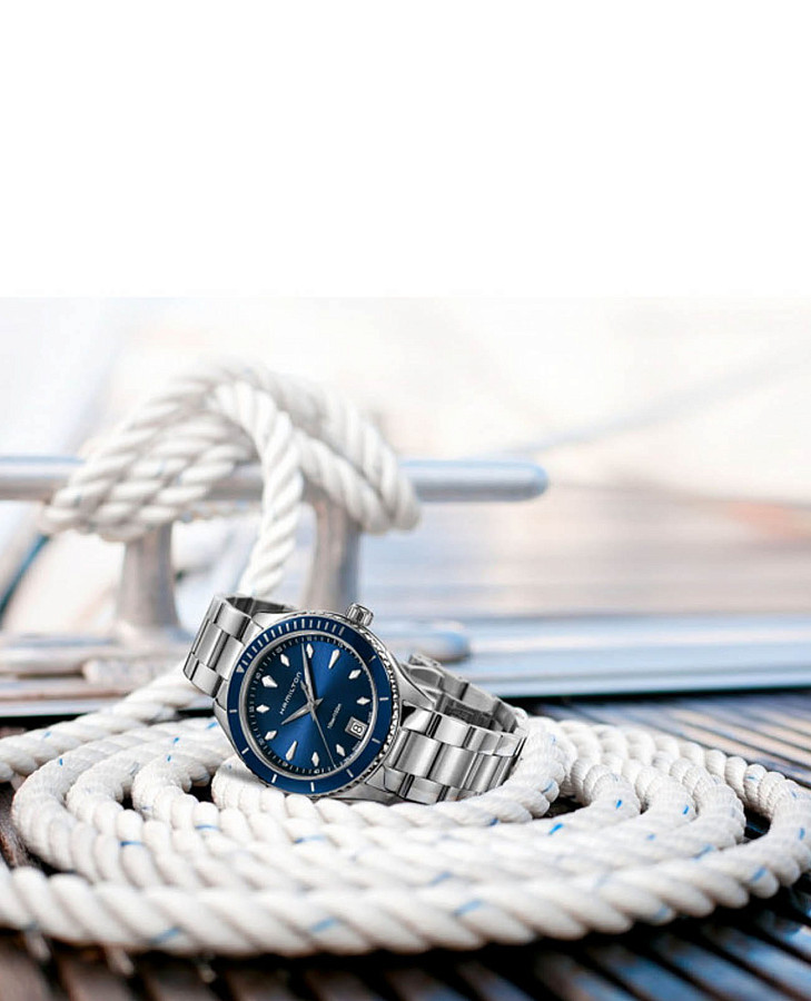 Часы Hamilton Jazzmaster Seaview Quartz H37451141 — нержавеющая сталь, женские