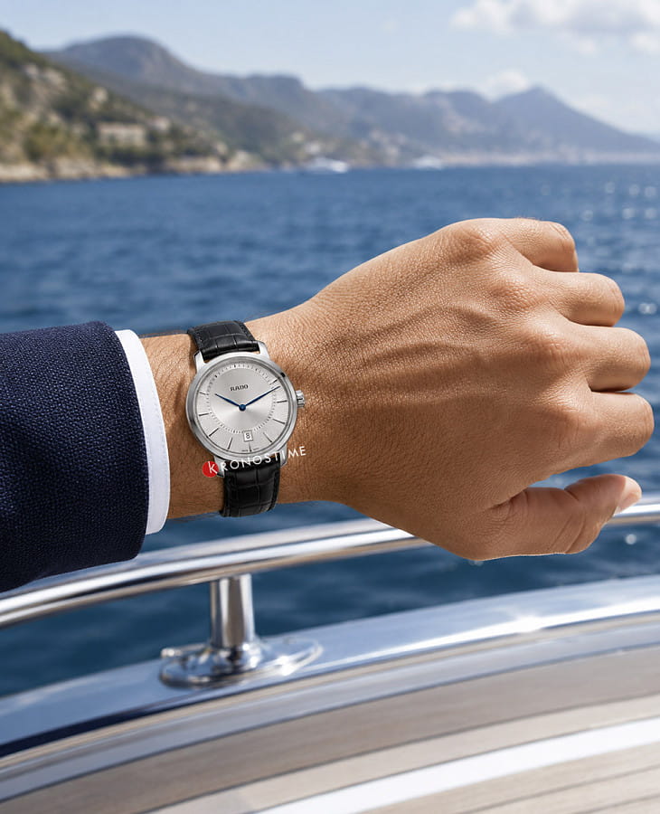 Часы Rado DiaMaster Gent Quartz XL R14078115 — сталь металл, Швейцария