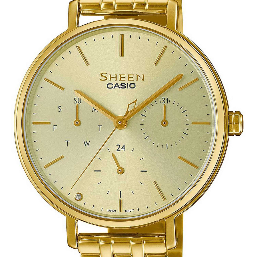Часы Casio Sheen SHE-4541G-9AUDF — кварцевые, металл сталь