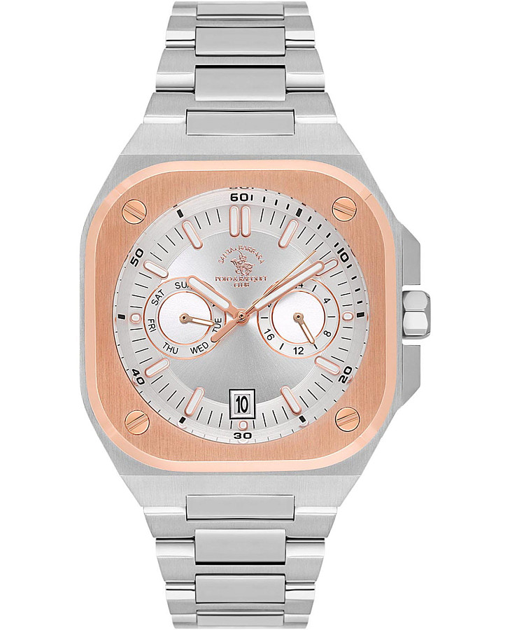 Часы Santa Barbara Polo & Racquet Club Luxury SB.1.10576-4 — мужские, серебристый