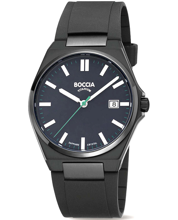 Часы Boccia Titanium Circle-Oval 3667-04 — мужские, черный