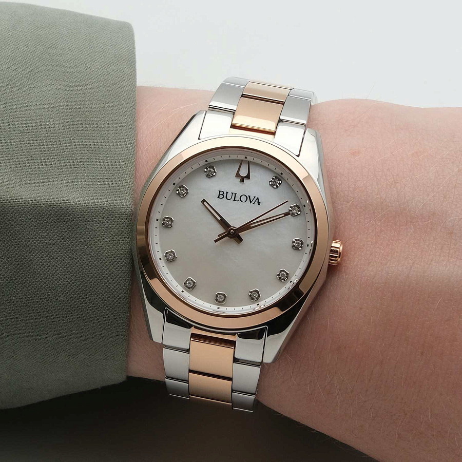 Часы Bulova Surveyor 98P207 — женские, нержавеющая сталь с ip-покрытием