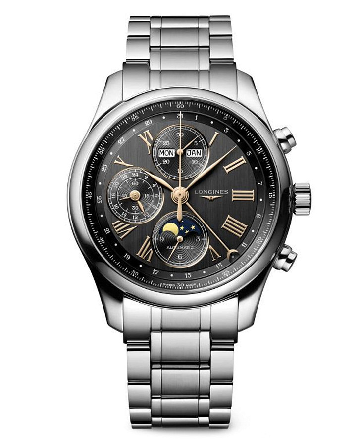 Часы Longines Master Collection L2.773.4.61.6 — мужские, антрацитовый