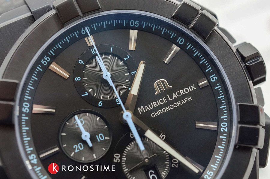 Часы Maurice Lacroix Aikon Chronograph AI1018-PVB01-337-1 — кварцевые, сталь металл