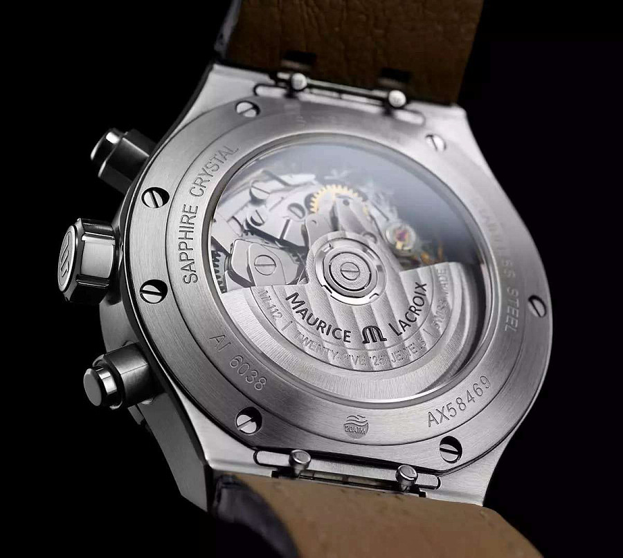 Часы Maurice Lacroix Aikon Automatic Chronograph AI6038-SS000-330-2 — мужские, каучук