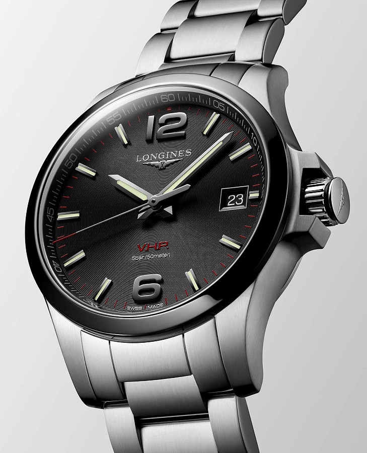 Часы Longines Conquest V.H.P. L3.719.4.56.6 — нержавеющая сталь, мужские