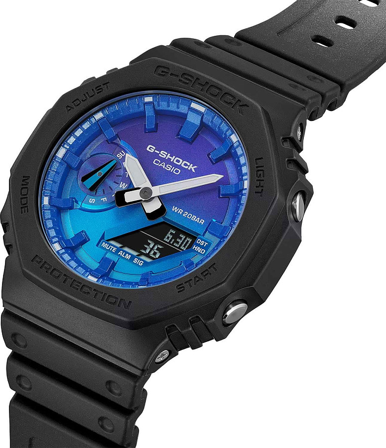 Часы Casio G-Shock GA-2100FL-1A — пластик карбон, Япония