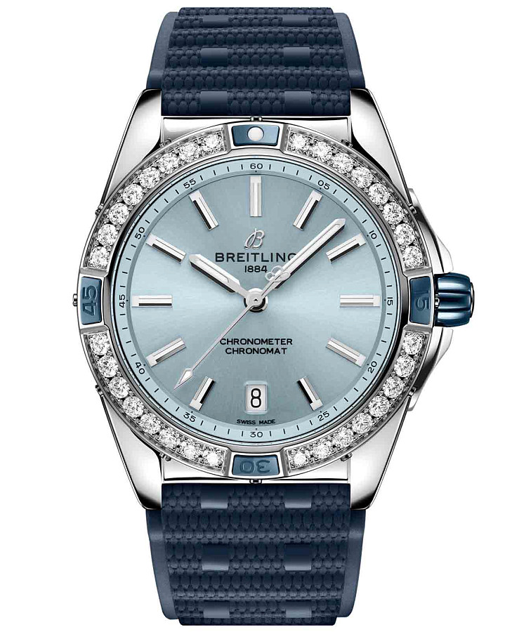 Часы Breitling Super Chronomat Automatic 38 A17356531C1S1 — женские, голубой