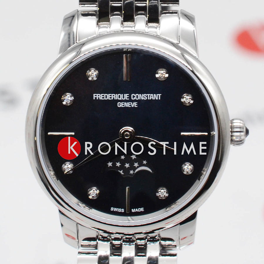 Часы Frederique Constant Slim Line Moonphase FC-206MPBD1S6B — Швейцария, кварцевые