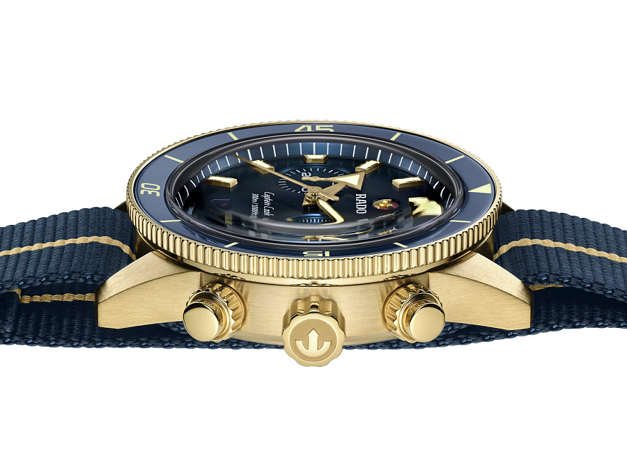 Часы Rado Captain Cook Automatic Chronograph R32146208 — мужские, тканевый