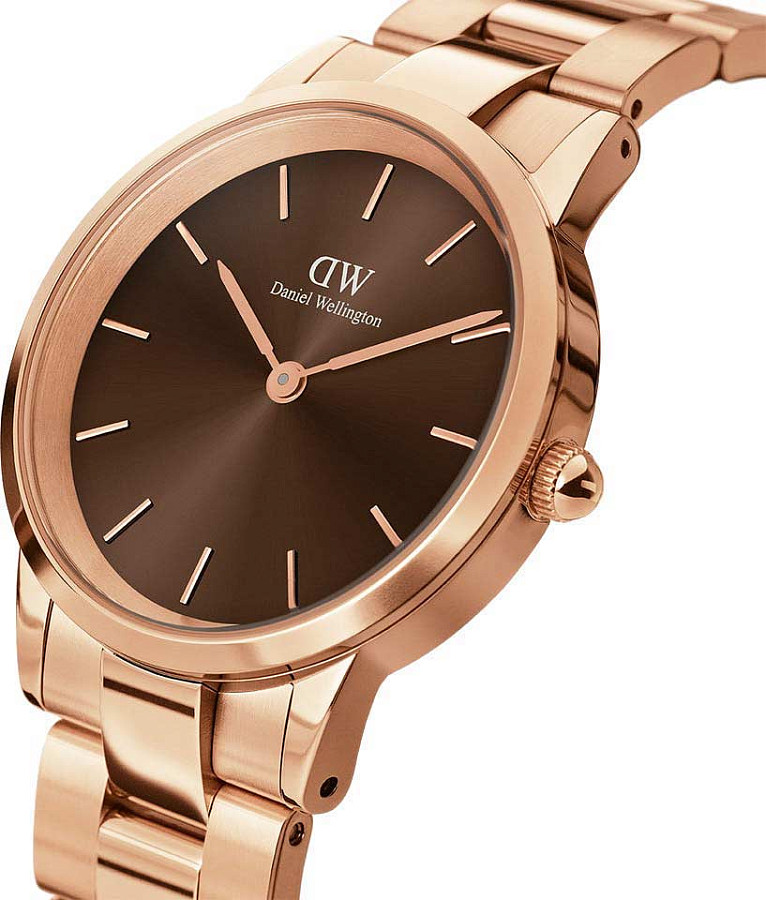 Часы Daniel Wellington Iconic Link Amber DW00100462 — кварцевые, сталь металл