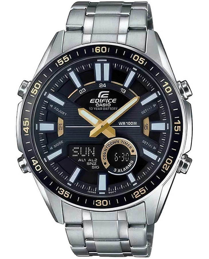 Часы Casio Edifice EFV-C100D-1BVEF (EFV-C100D-1B) — мужские, черный