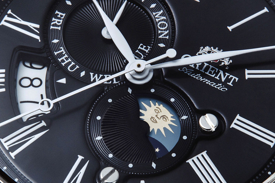 Часы Orient Sun And Moon RA-AK0010B (RN-AK0010B) — металл сталь, Япония