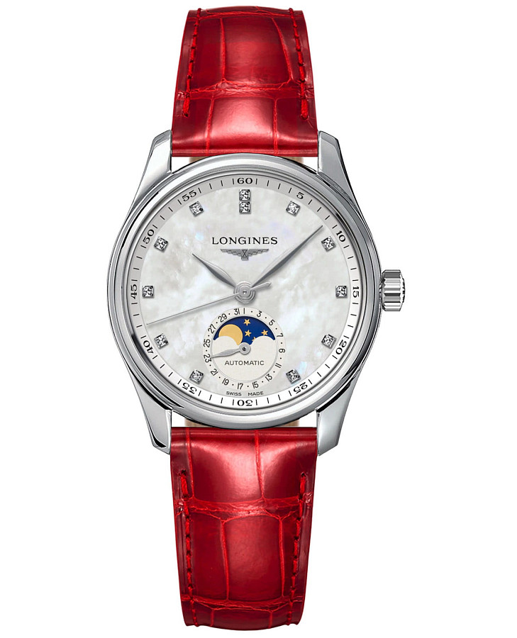 Часы Longines Master Collection L2.409.4.87.2 — женские, белый
