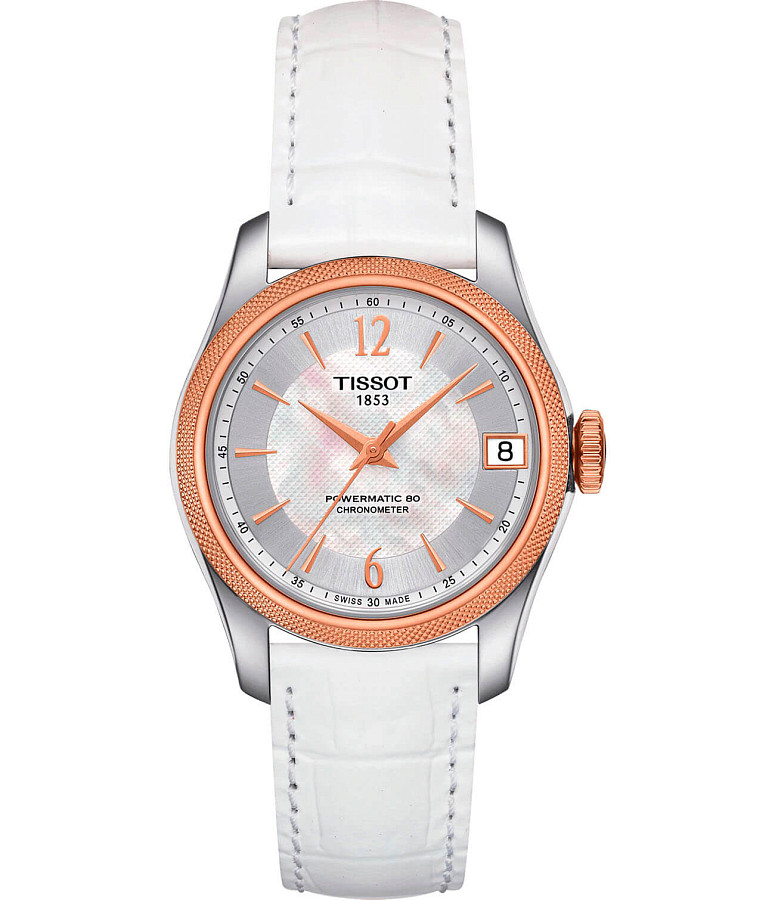 Часы Tissot Ballade Powermatic 80 COSC Lady T108.208.26.117.00 — женские, перламутровый
