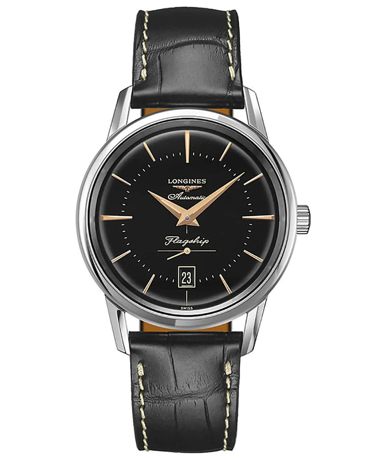 Часы Longines Heritage L4.795.4.58.0 — мужские, черный