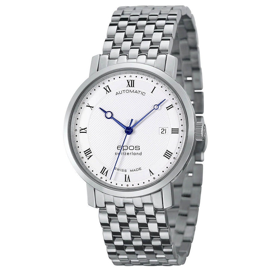 Часы Epos Originale 3387.152.20.28.30 — механические, металл сталь