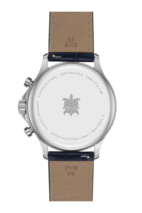 Часы Certina DS-8 Chrono C045.417.16.041.00 — синий, сталь металл