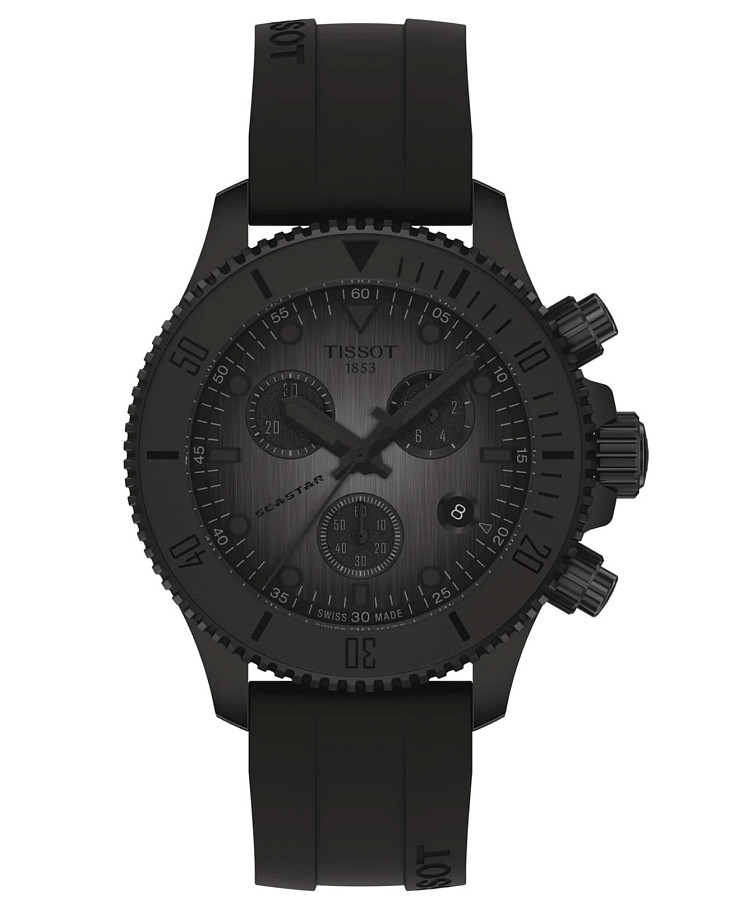 Часы Tissot Seastar 1000 Quartz Chronograph 38mm T120.217.37.061.00 — мужские, черный