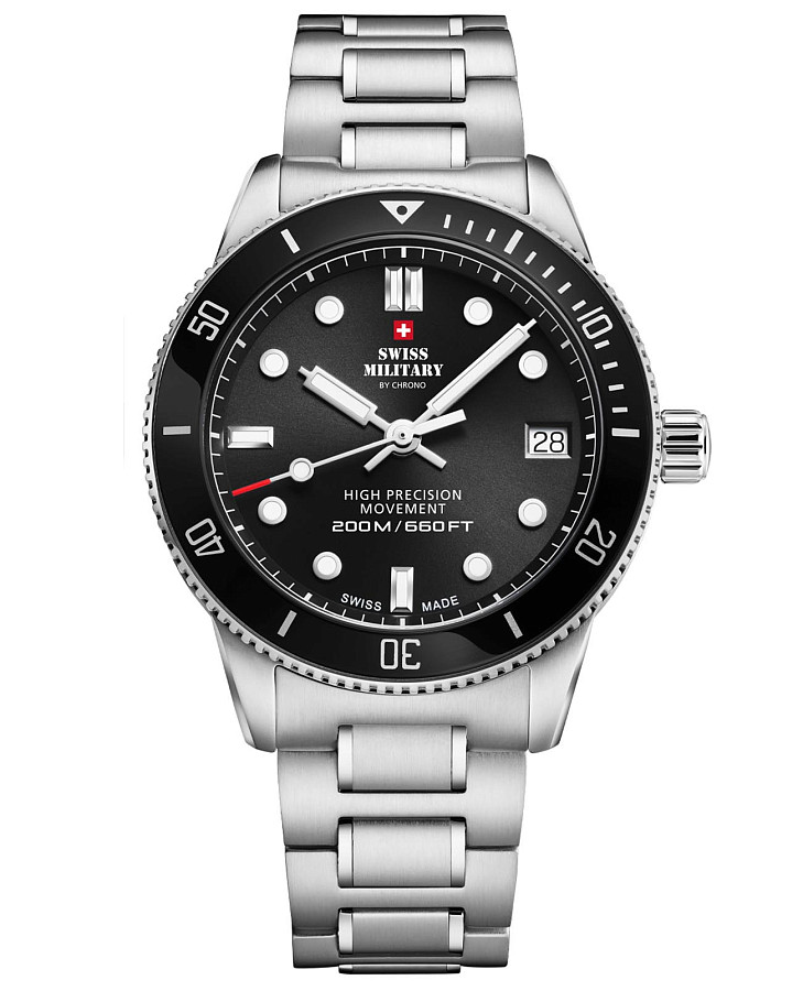 Часы Swiss Military by Chrono Сверхточные SM34089.01 — женские, черный