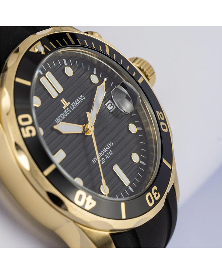 Часы Jacques Lemans Hybromatic 1-2170F — силикон, мужские