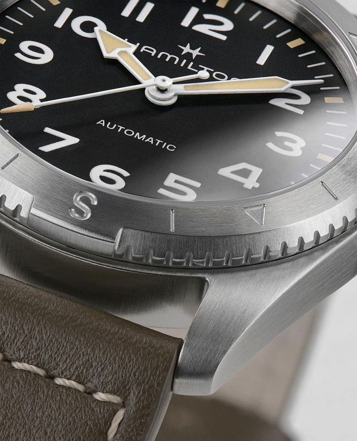 Часы Hamilton Khaki Field Expedition Auto H70225830 — кожаный, мужские