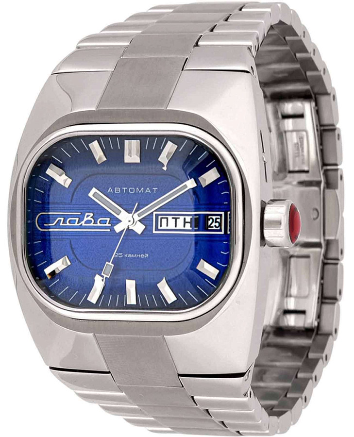 Часы Слава Танк 4320688/100-2427 — мужские, синий