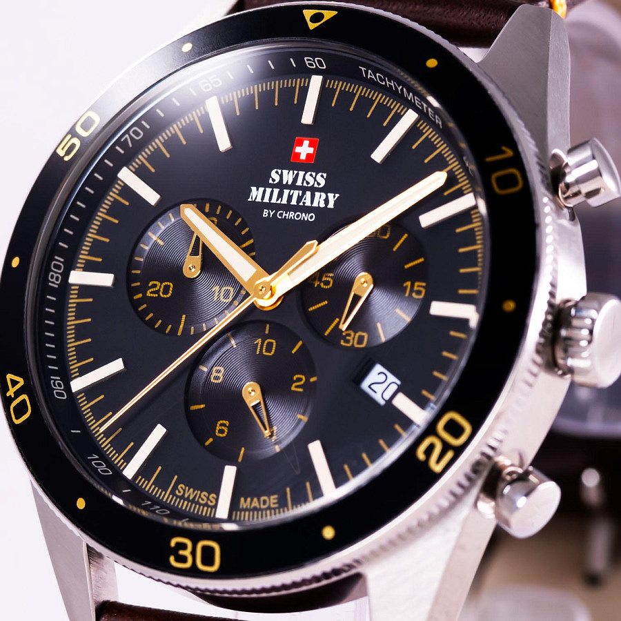 Часы Swiss Military by Chrono SM34079.06 — кварцевые, металл