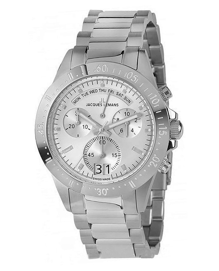 Часы Jacques Lemans Sport 40-10A — мужские, серебристый