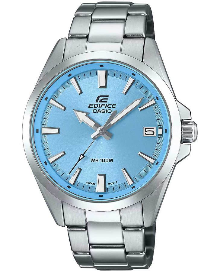 Часы Casio Edifice EFV-100D-2B — мужские, голубой