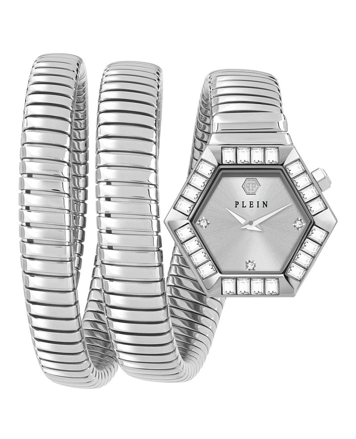Часы Philipp Plein Snake Hexagon PWZAA0925 — женские, серебристый