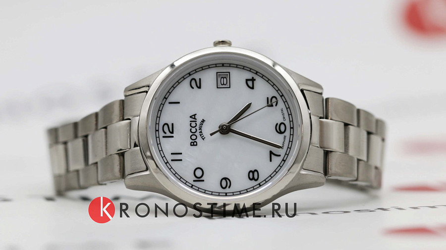 Часы Boccia Titanium 3324-01 — титан металл, Германия