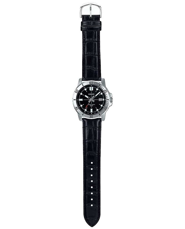 Часы Casio Collection MTP-VD01L-1EVUDF (MTP-VD01L-1E) — кожаный, мужские