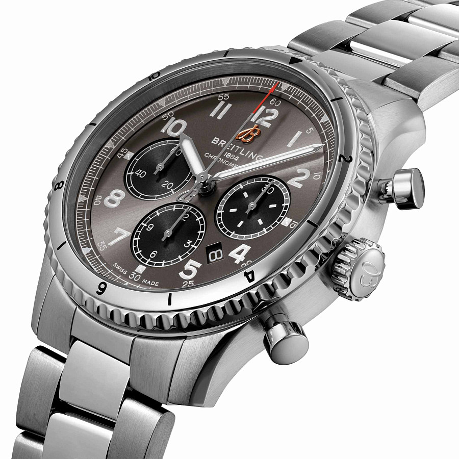 Часы Breitling Aviator 8 B01 Chronograph 43 AB0119131B1A1 — механические, металл сталь
