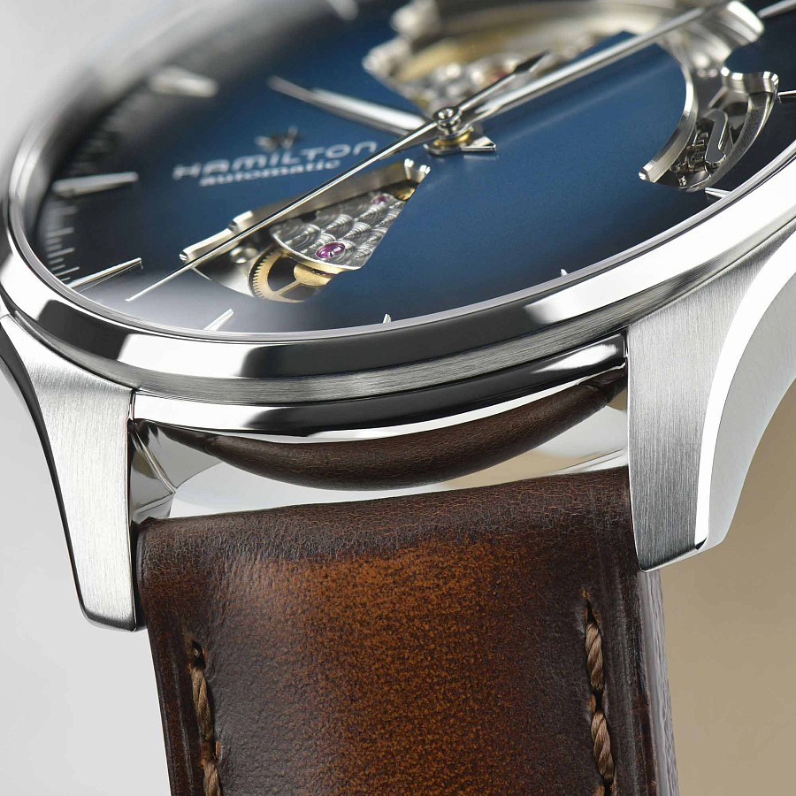 Часы Hamilton Jazzmaster Open Heart Auto H32675540 — кожаный, мужские