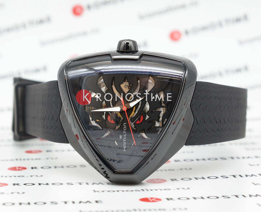 Часы Hamilton Ventura Elvis80 Skeleton Auto H24535332 — механические, сталь