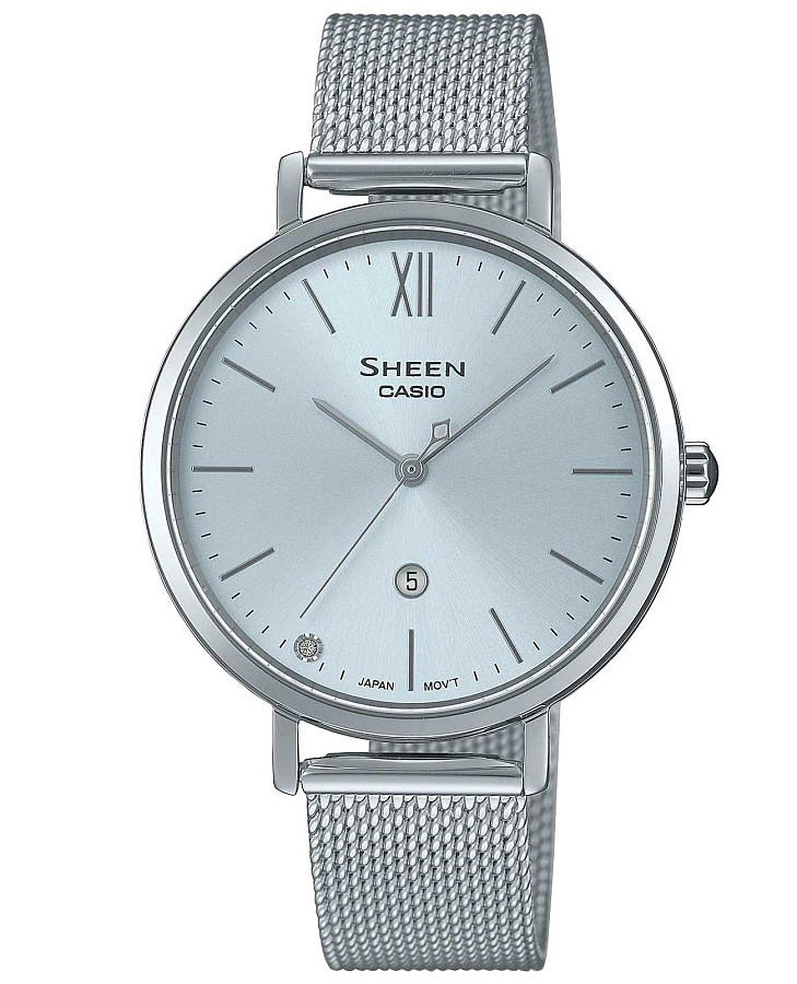 Часы Casio Sheen SHE-4539SM-2A — женские, серебристый