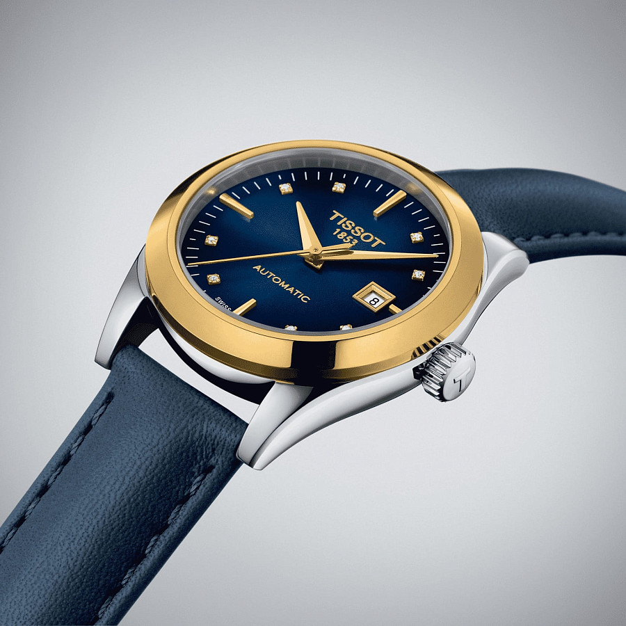 Часы Tissot T-My Lady Automatic 18K Gold T930.007.46.046.00 — механические, золото металл сталь