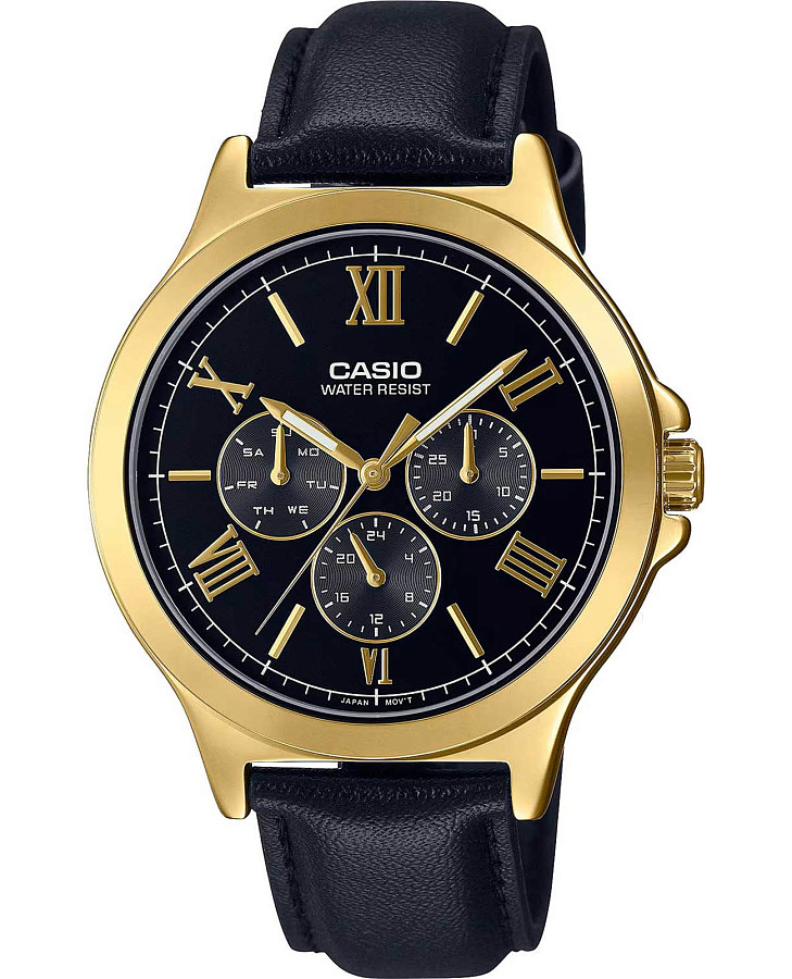 Часы Casio MTP-V300GL-1A — мужские, черный