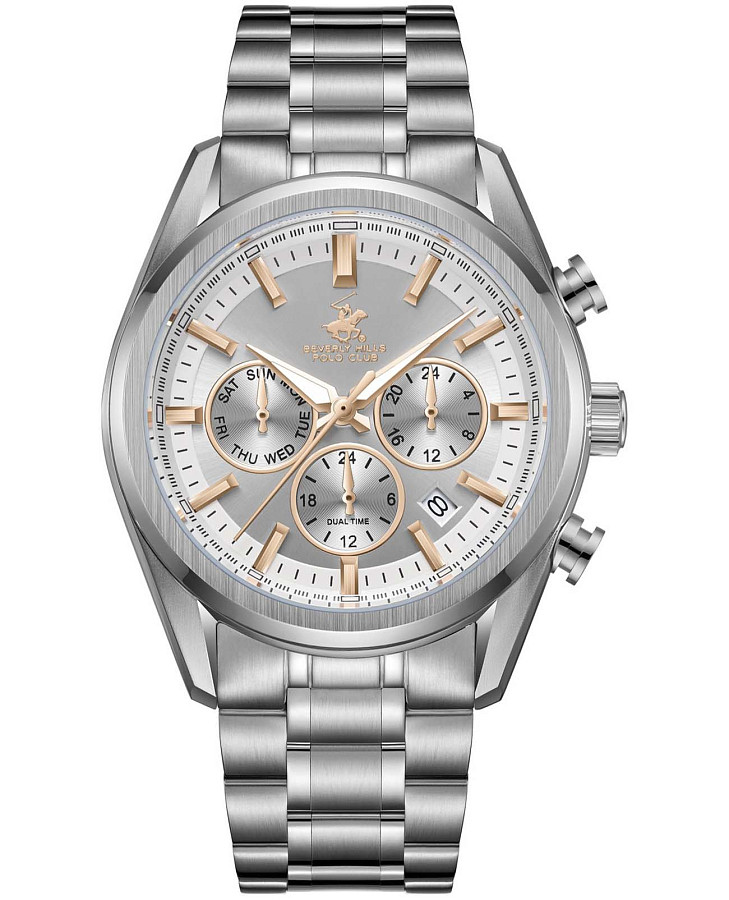 Часы Beverly Hills Polo Club BP3698X.330 — мужские, серебристый