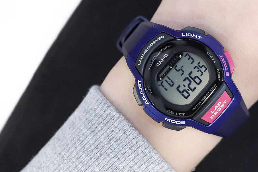 Часы Casio Collection LWS-1000H-2A — кварцевые, Япония, женские