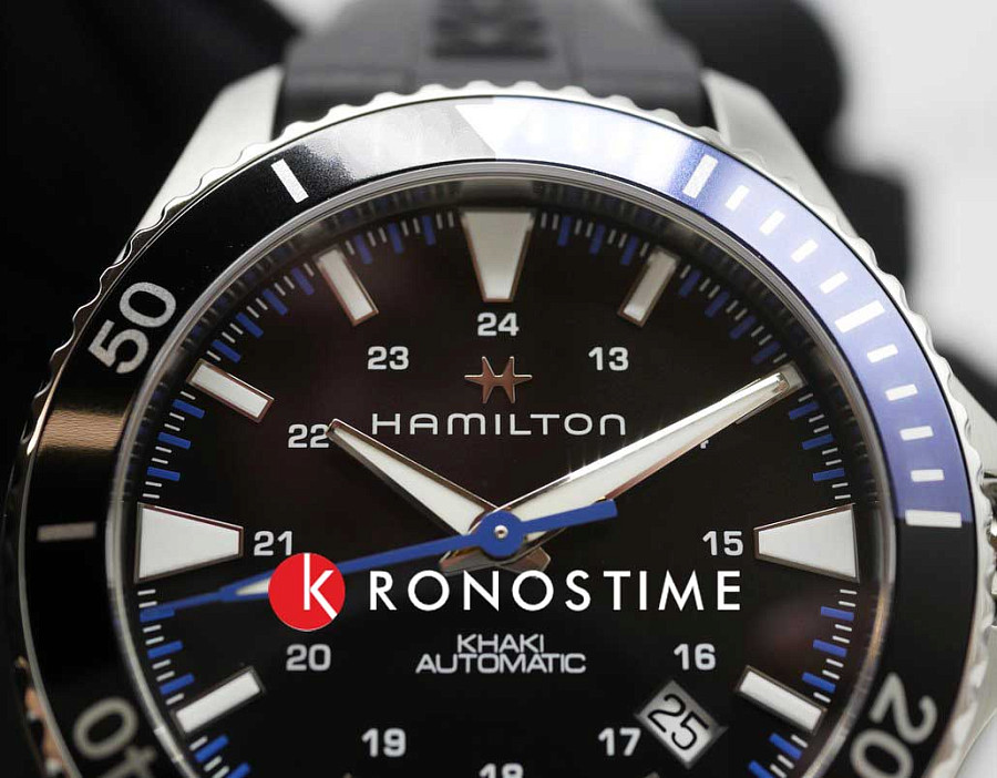 Часы Hamilton Khaki Navy Scuba Auto 40MM H82315331 — каучук, мужские