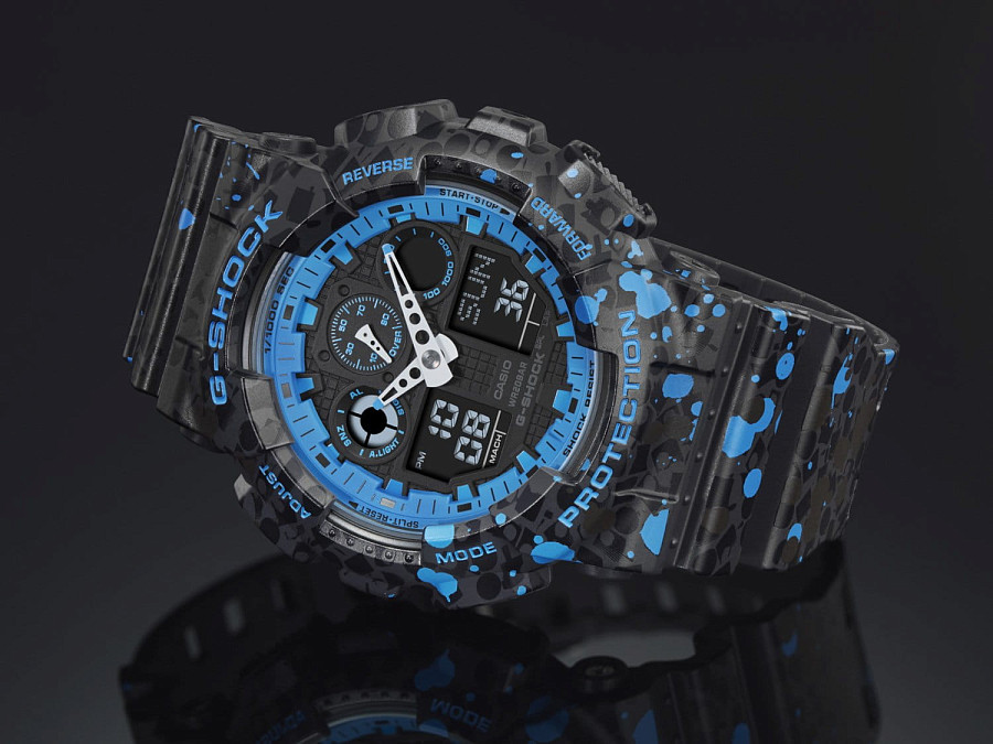 Часы Casio G-Shock GA-100ST-2A — артикул GA-100ST-2A