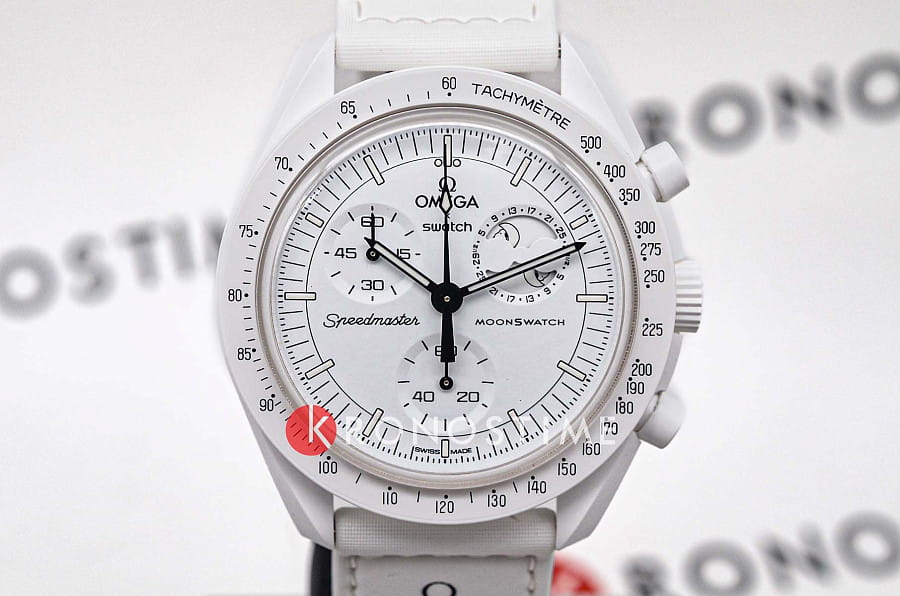 Часы Swatch x Omega Bioceramic Moonswatch Mission to the Moonphase - Full Moon SO33W700 — артикул SO33W700